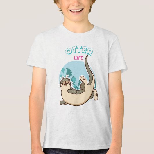カワウソの暮らし トライブレンドTシャツ (正面)