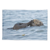 カワウソの標準ピローケース 枕カバー (裏面)