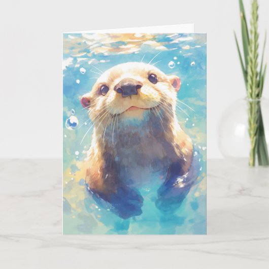 カワウソの水遊び大冒険 カード (正面)
