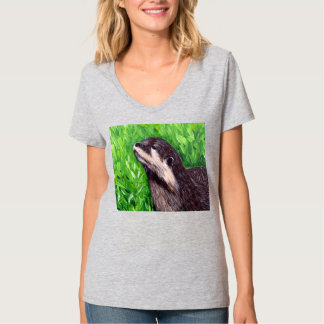 カワウソの絵 Tシャツ