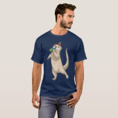 カワウソの誕生日パーティーホーン Tシャツ (正面フル)