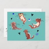 カワウソの郵便はがき シーズンポストカード (正面/裏面)