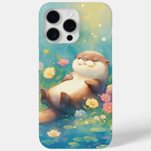 カワウソの静かな池の楽園 Case-Mate iPhoneケース (裏面)