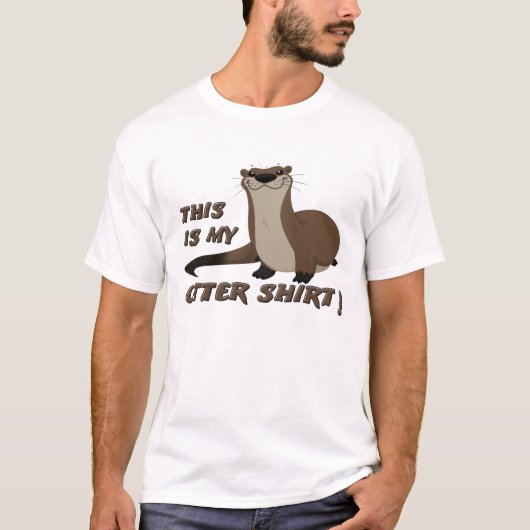 カワウソの面白いTシャツ Tシャツ (正面)