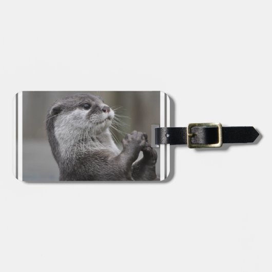 カワウソの首謀者の荷物のラベル ラゲッジタグ (正面横)