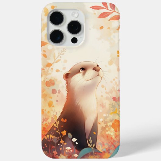 カワウソの魔法の葉っぱ Case-Mate iPhoneケース (裏面)