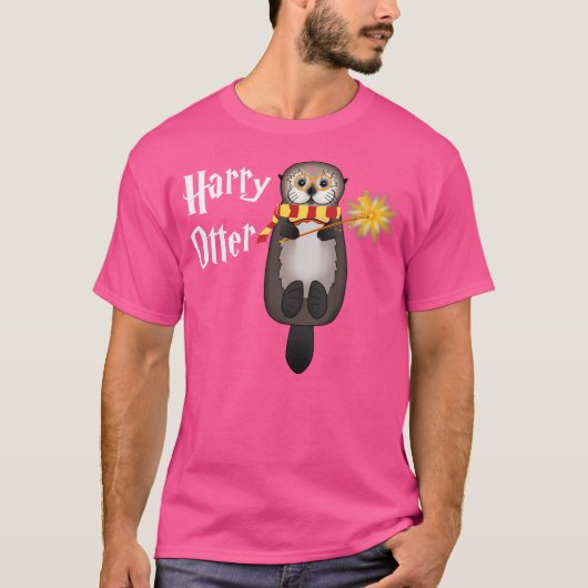 カワウソの魔法使い ウィザード カワウソ ハリー Tシャツ (正面)