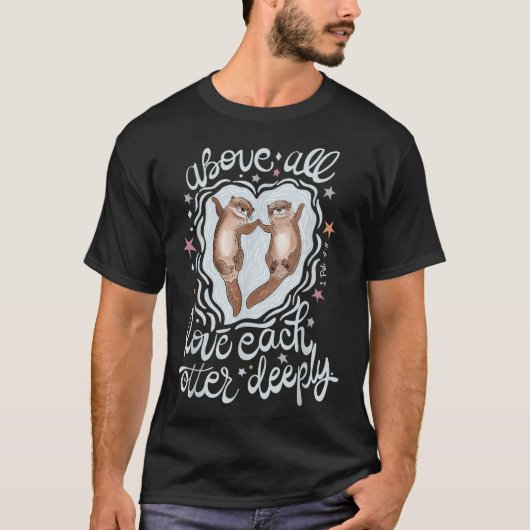 カワウソを何より深く愛する Tシャツ (正面)