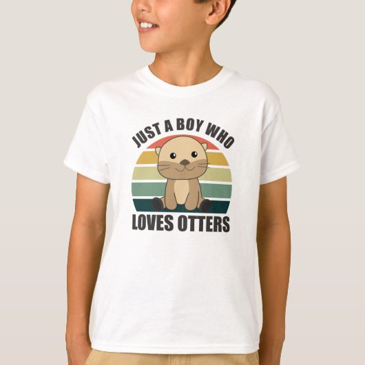 カワウソを愛する少年 – Sweet Otter Tシャツ (正面)