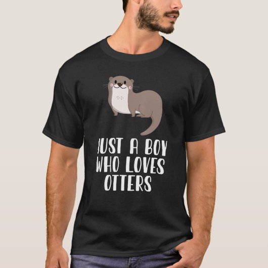 カワウソを愛する少年 Tシャツ (正面)