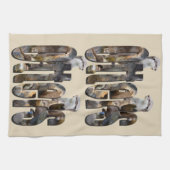 カワウソ写真ロゴ キッチンタオル (横)