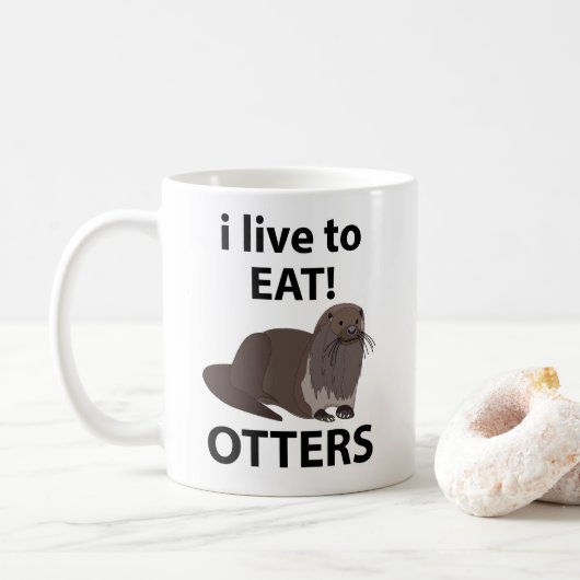 カワウソ大好きすぎる カワウソの面白グッズ コーヒーマグカップ (ドーナツ)