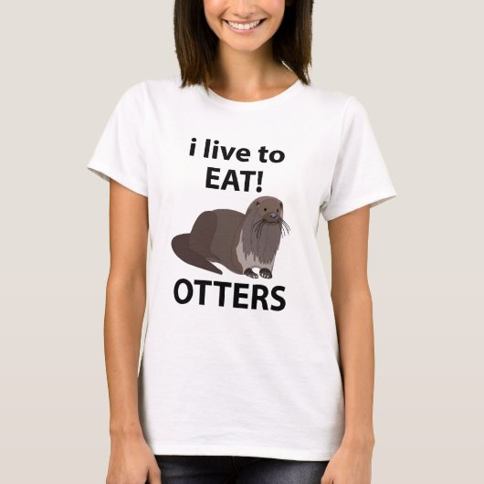 カワウソ大好きすぎる カワウソの面白グッズ Tシャツ (正面)