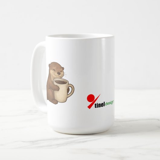カワウソ大好きコーヒー コーヒーマグカップ (正面左)