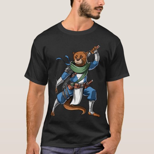 カワウソ忍者サムライ Tシャツ (正面)