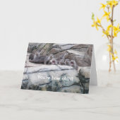 カワウソ誕生日カード カード (黄色い花)