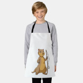 カワウソ魚釣り エプロン (着用した状態)