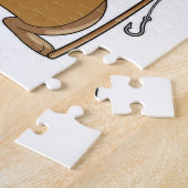 カワウソ魚釣り ジグソーパズル (側面)