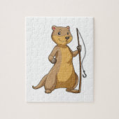 カワウソ魚釣り ジグソーパズル (縦)