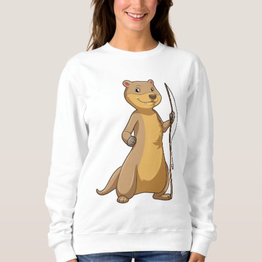 カワウソ魚釣り スウェットシャツ (正面)