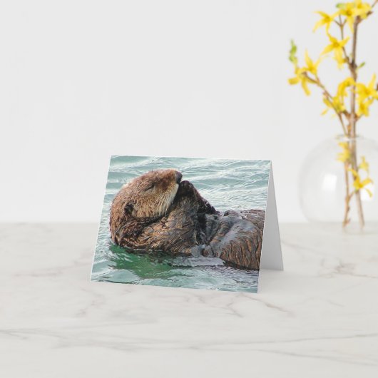 カワウソ117c カード (黄色い花)