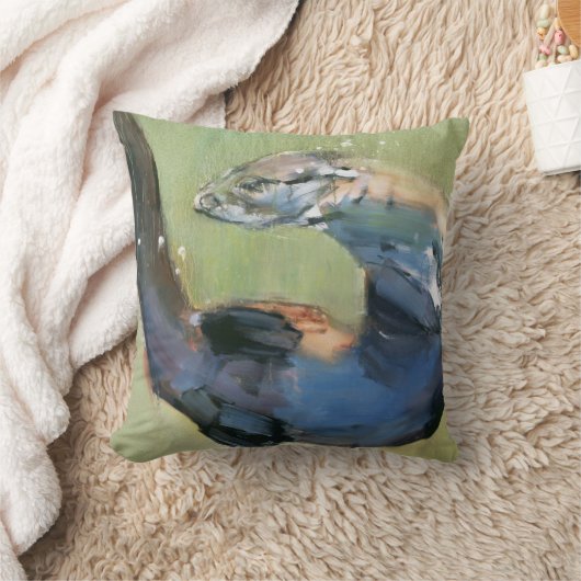 カワウソ2003年 クッション (ブランケット)