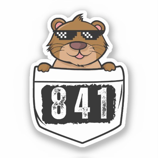 カワウソ841 シール (正面)