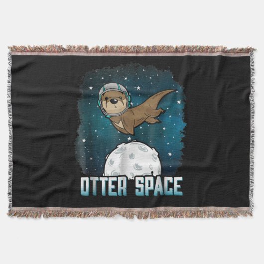 カワウソ |オッタおもしろいー宇宙宇宙動物 スローブランケット (正面)