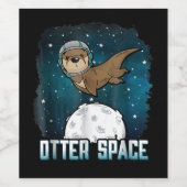 カワウソ |オッタおもしろいー宇宙宇宙動物 ワインラベル (シングルラベル)