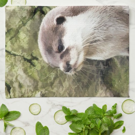 カワウソ キッチンタオル (折り畳み)