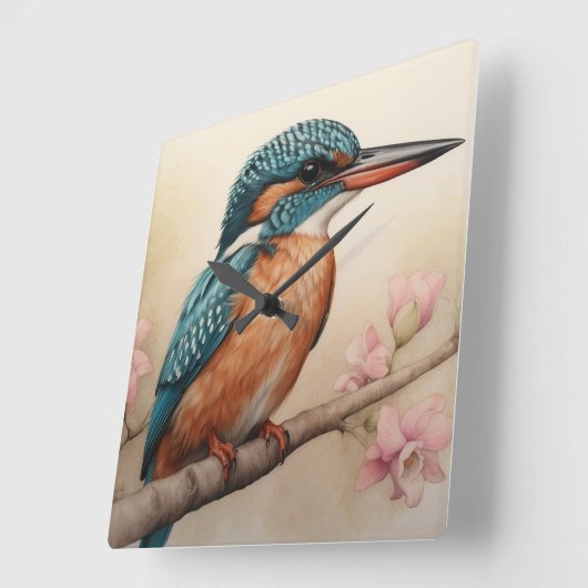 カワウソ スクエア壁時計 (傾斜)