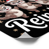 カワウソ+トナカイ+クリスマス+楽しい+冬 ポスター (角)