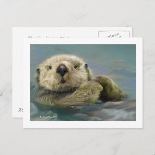 カワウソ ポストカード (正面/裏面)