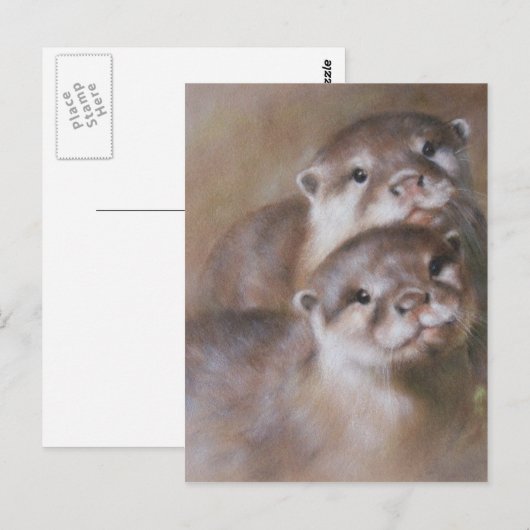 カワウソ ポストカード (正面/裏面)