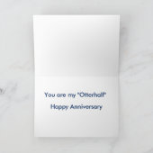 カワウソ。恋人の記念日カード。 カード (内部)