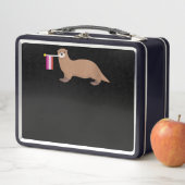 カワウソ | Otterレズビアン国旗かわいい虹 メタルランチボックス (インサイチュ)