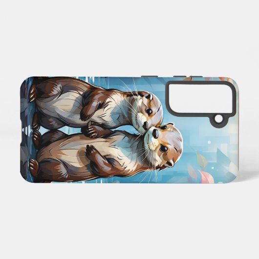 カワウソ SAMSUNG GALAXYケース (裏面横)