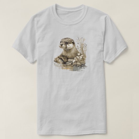 カワウソ Tシャツ (デザイン正面)