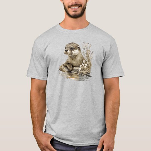 カワウソ Tシャツ (正面)
