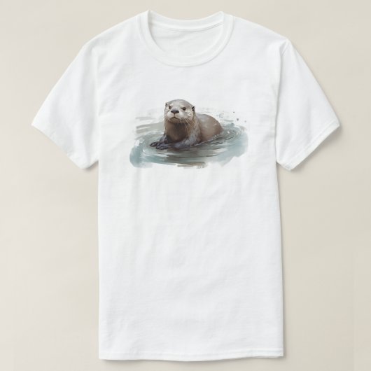 カワウソ Tシャツ (デザイン正面)