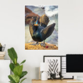 カワウ表示ウォールアート | 海鳥のプリント ポスター (ホームオフィス)