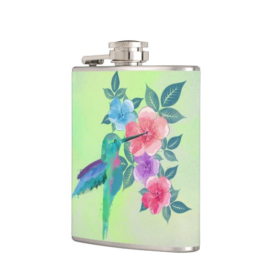 カワカッコいいイ鮮やかズの水彩フローラ フラスク (左)