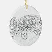 カワカマス セラミックオーナメント (右)