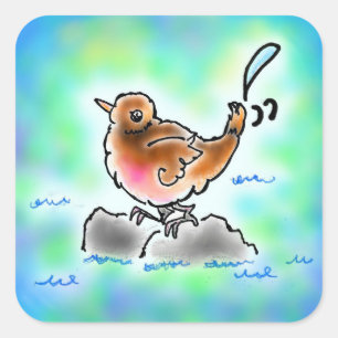 カワガラスちゃんスクエアシール スクエアシール