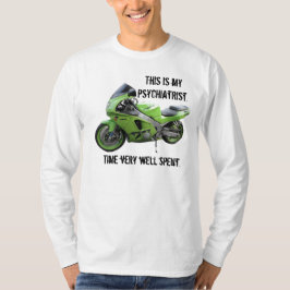 カワサキ グリーン ニンジャ ZX-6R オートバイ、ストリートバイク Tシャツ