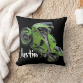 カワサキ グリーン "Crotch Rocket" 枕 (ブランケット)
