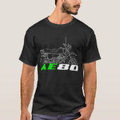 カワサキ AE80 1981-1986 Tシャツ (正面)