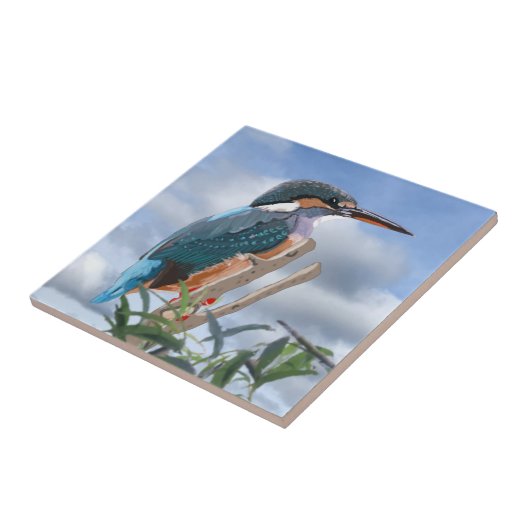 カワセミとウィロー タイル (側面)