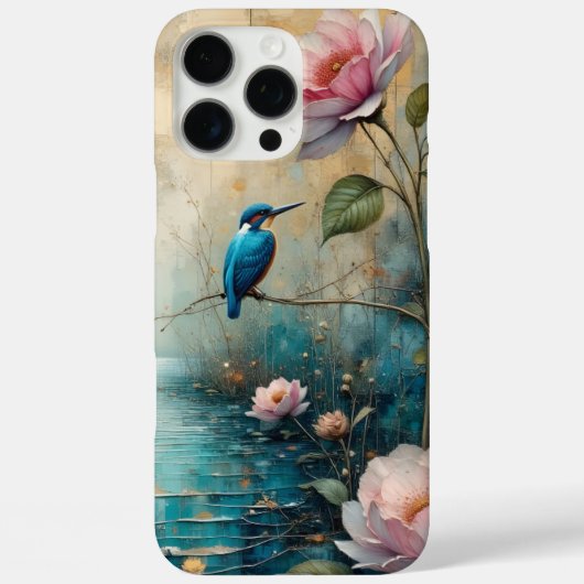 カワセミとバラ Case-Mate iPhoneケース (裏面)