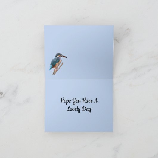 カワセミとヤナギ編集父の日 カード (内部)